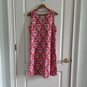 JMcLaughlin orange and blue Medium dress